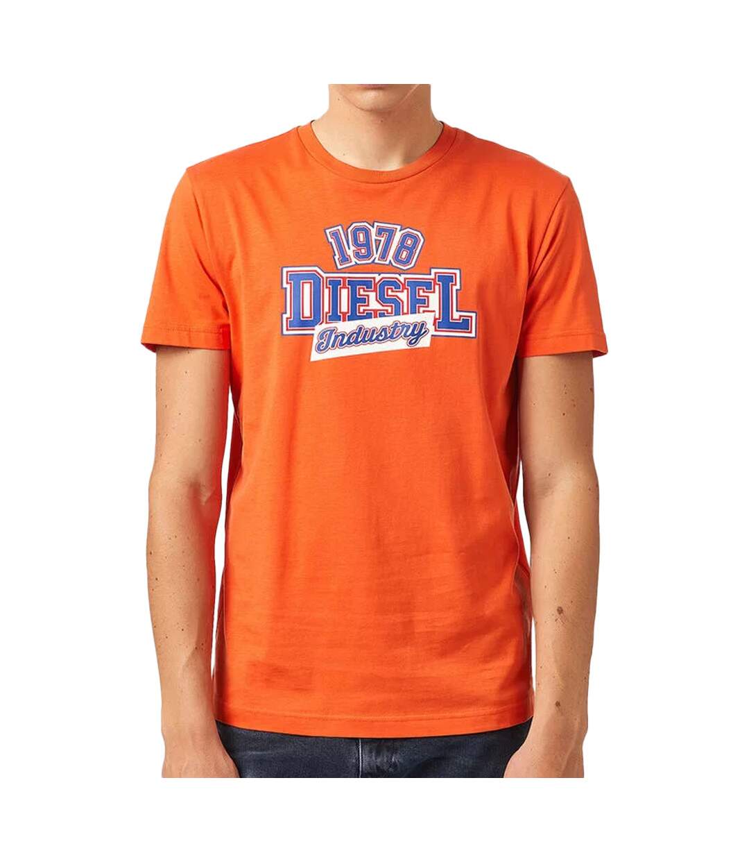 T-shirt Orange Homme Diesel  Diegos