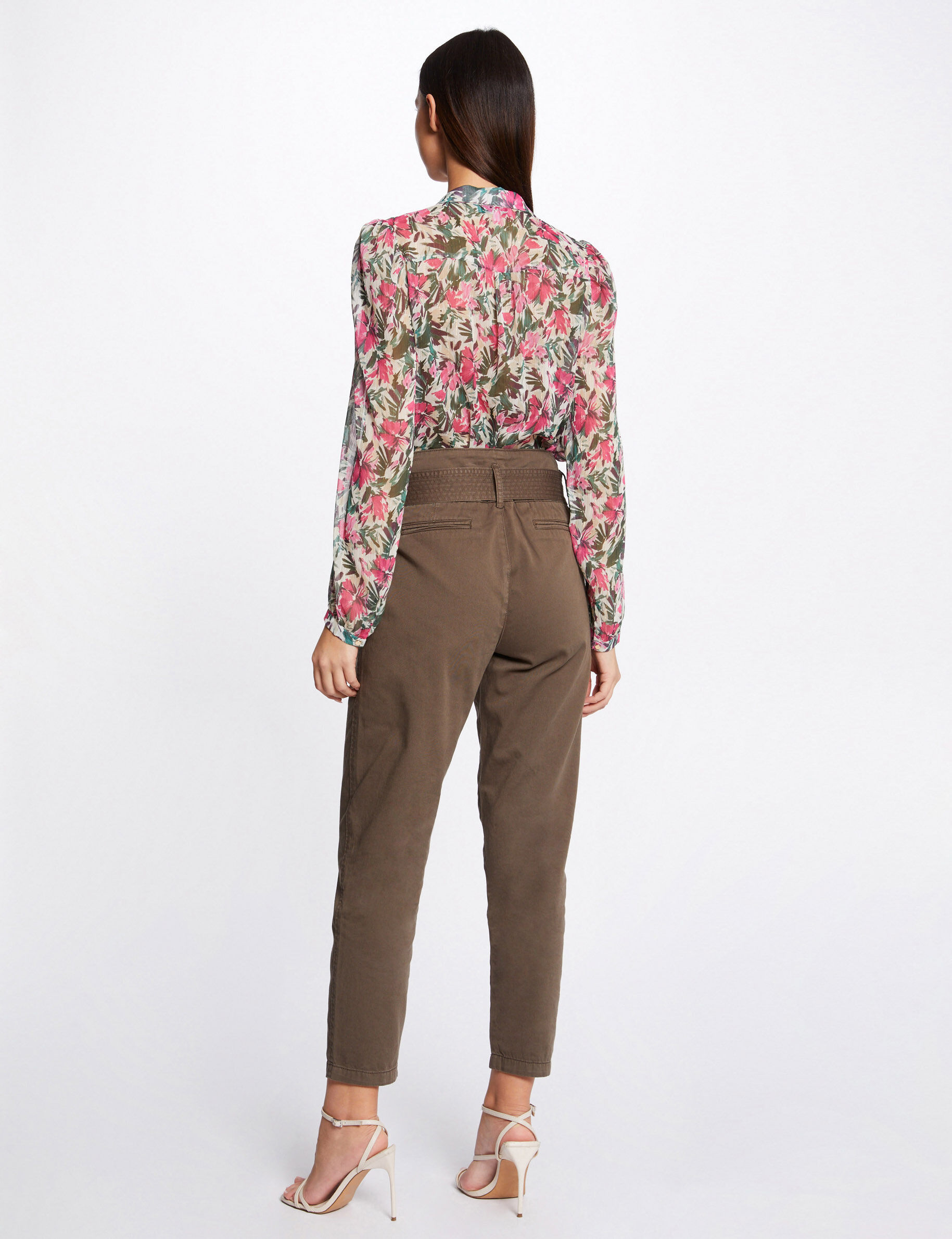 Chemise manches longues imprimé floral multico femme - multico