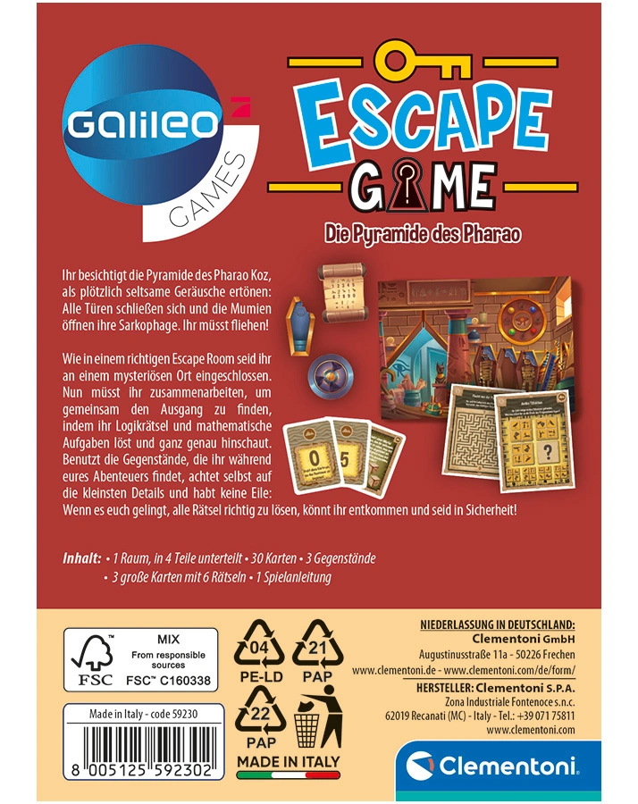 Galileo Games - Escape Game - Die Pyramide des Pharao (Spiel)