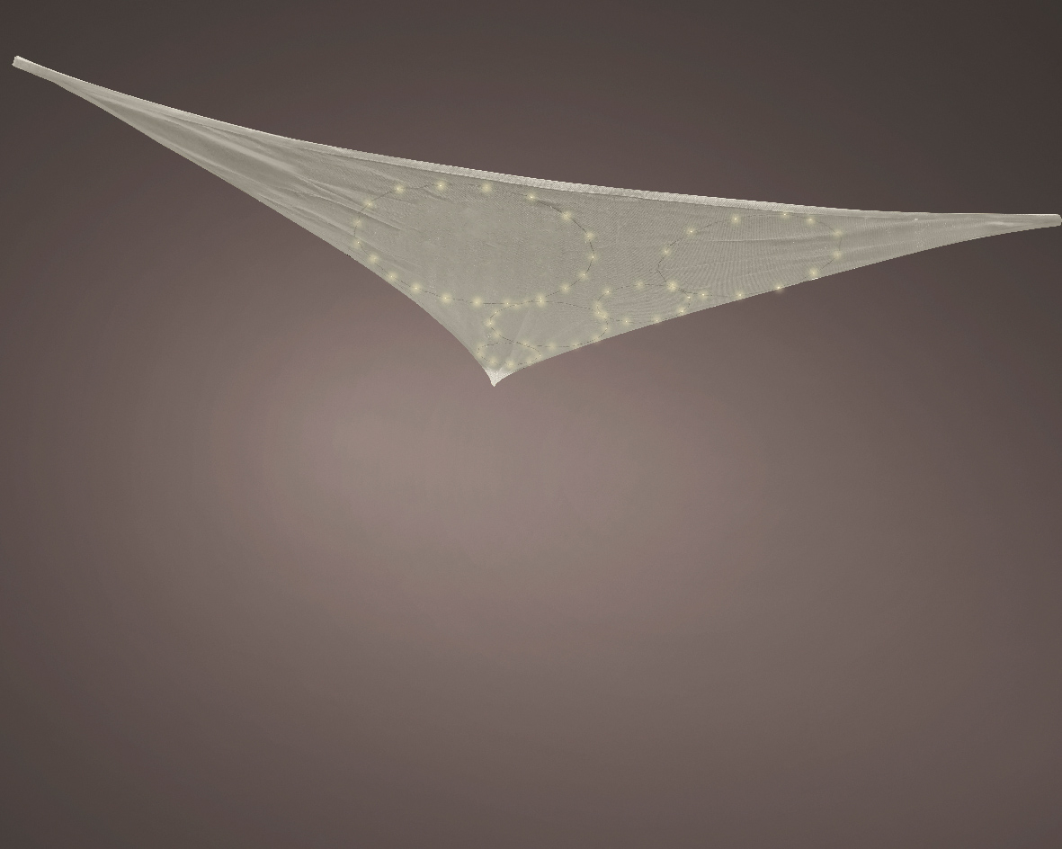 Outdoor 3 x 3 x 3 light grey LED verlicht schaduwdoek
