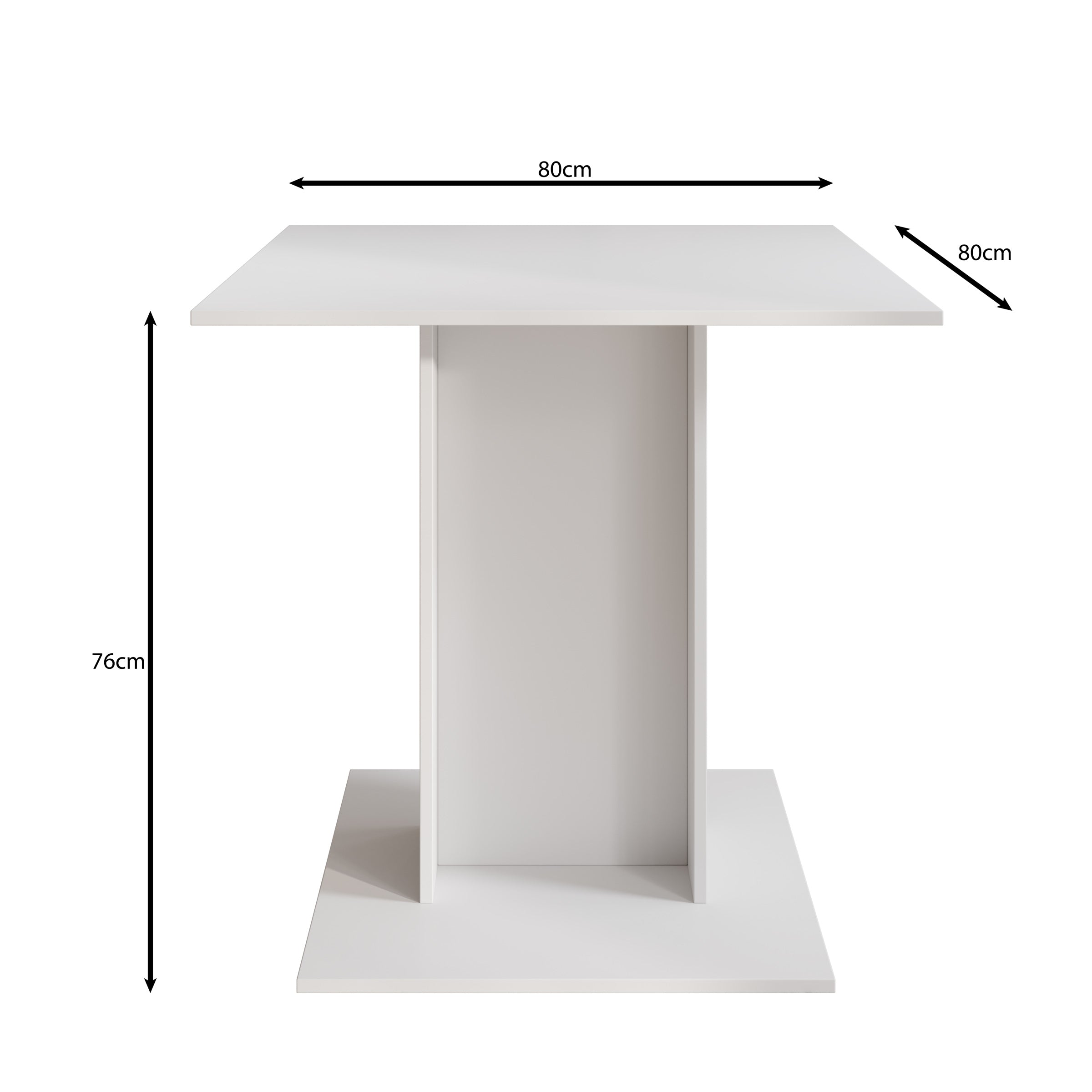 Cova - Eetkamertafel - Eikenpatroon - 80x80x76 cm
