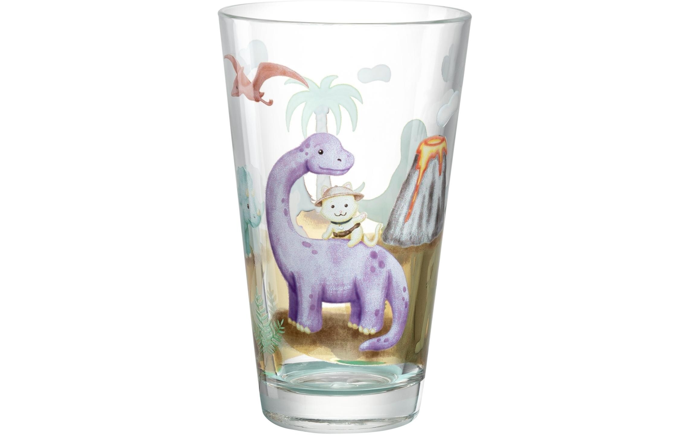 Kindertrinkglas Avventura 300 ml, 6 Stück, DinosaurierTrinkglas für Kinder