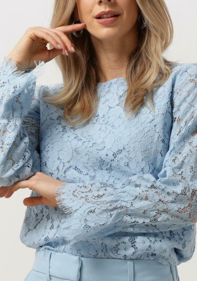 Y.A.S. lichtblauwe y.a.s. top yasperla ls lace top s.