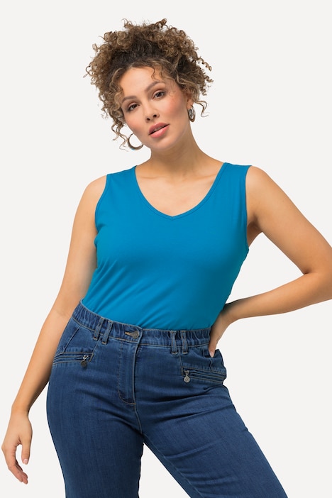 Top, V-Ausschnitt, Classic, ärmellos