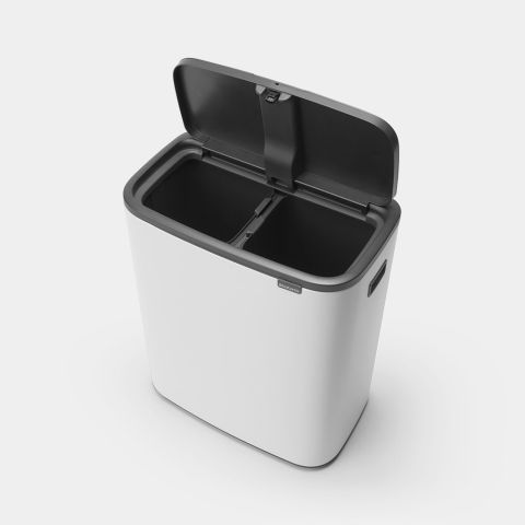 Bo Touch Bin, met 2 binnenemmers, 2 x 30 liter - White