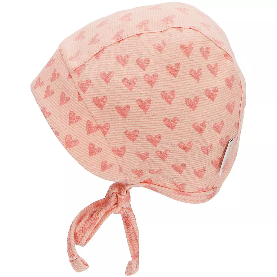 Sterntaler Häubchen Herzen rosa