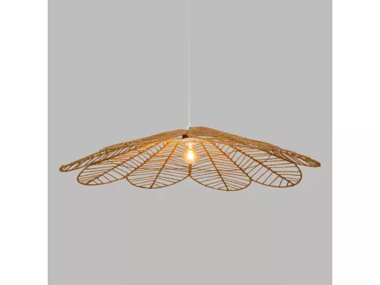 Luminaire Grande Suspension en métal et corde D 98 cm