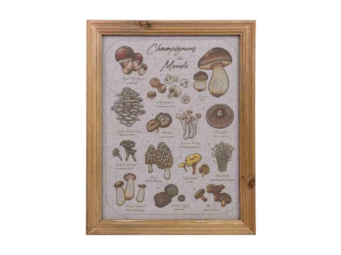 Cadre en bois et tissu imprimé