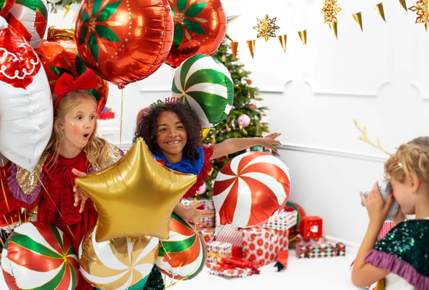 Helium Ballon Kerstbal Leeg 45cm