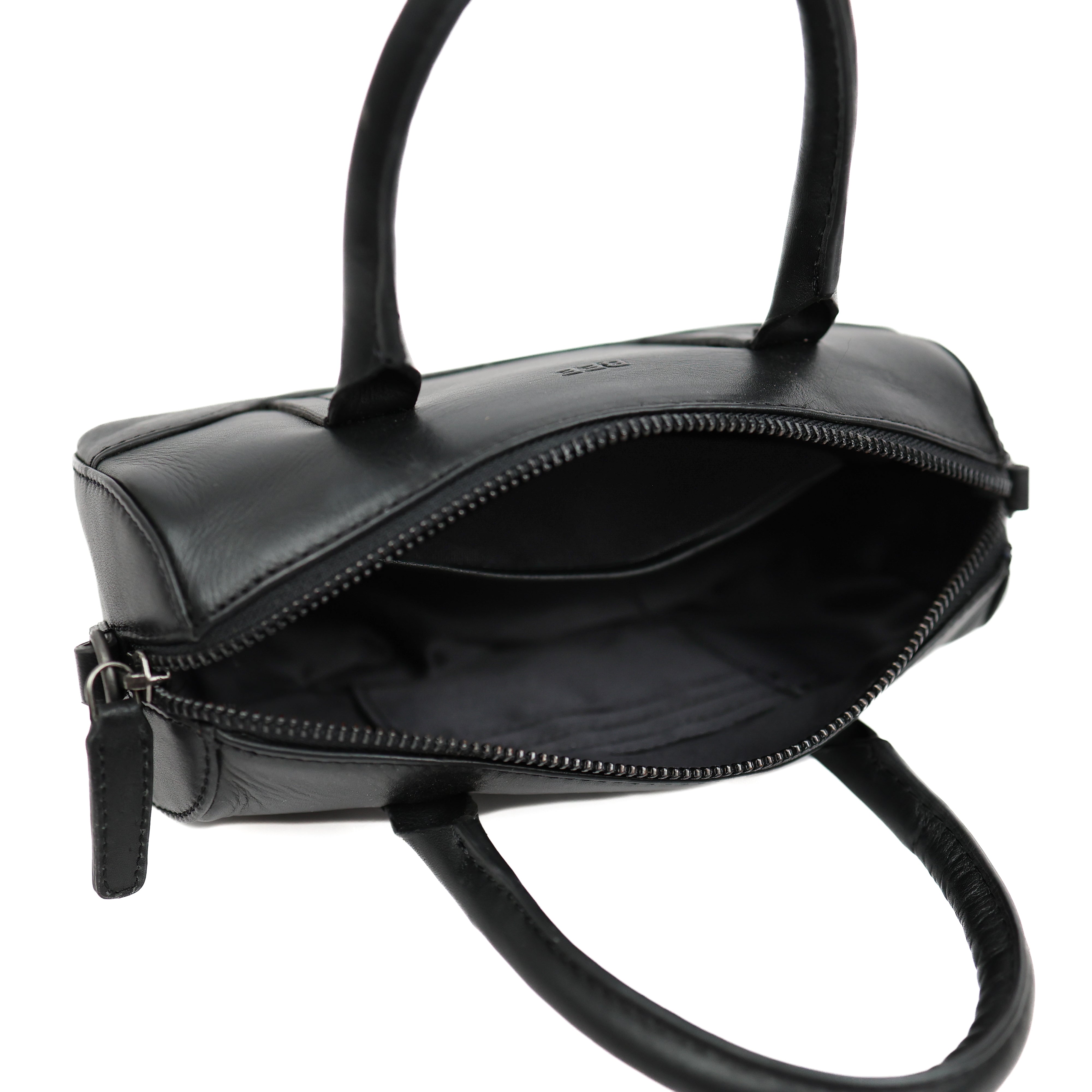 Rond hand-/schoudertasje 'Viviana' Black Black