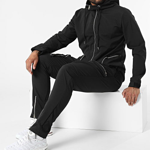 Ensemble Veste Zippée Capuche Et Pantalon Jogging LL602 Noir