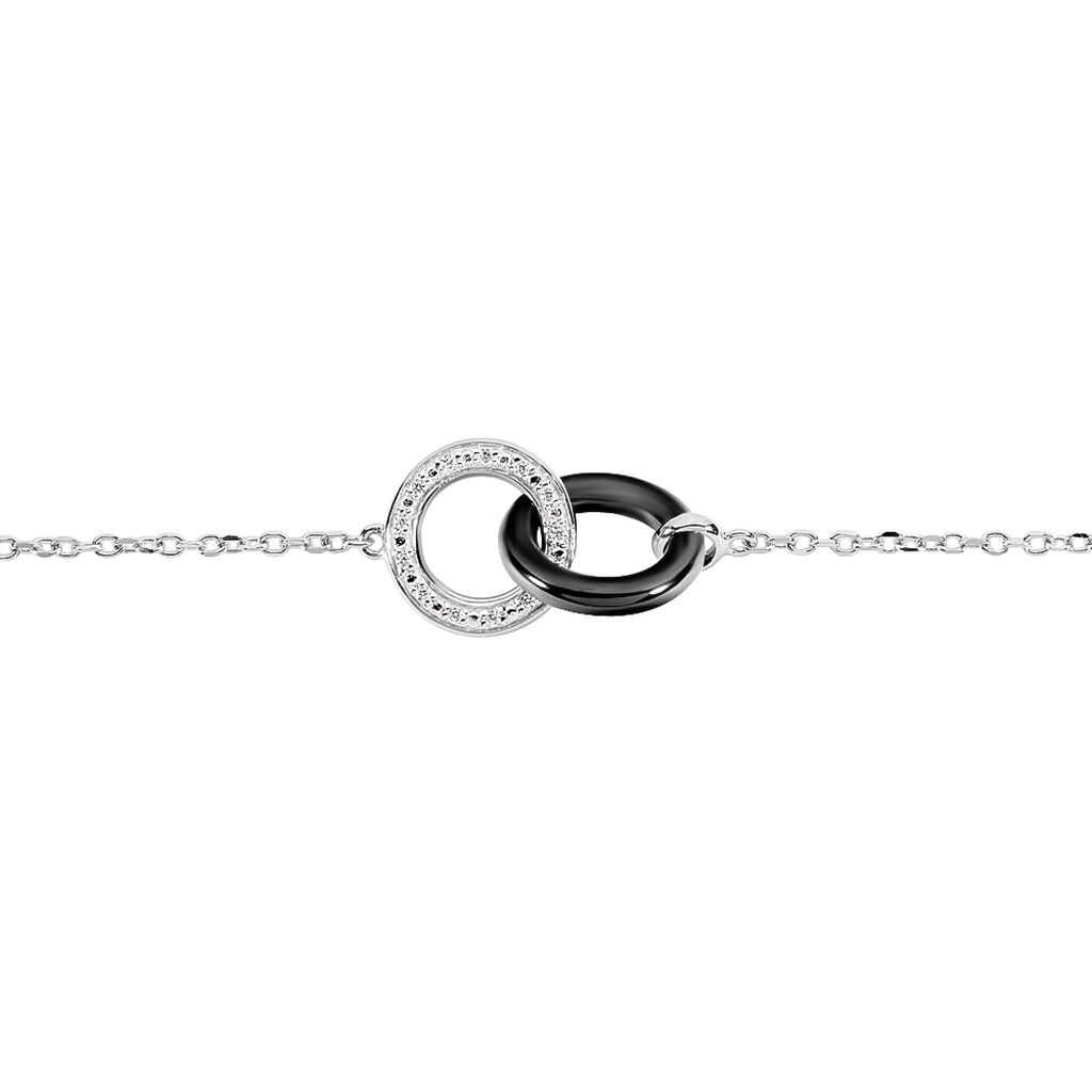 Bracelet Dina Argent Blanc Céramique Et Oxyde De Zirconium