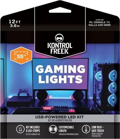 Kontrolfreek - Gaming Lights Led Strip Lights - Til Pc, Konsol, Tv Og Væg