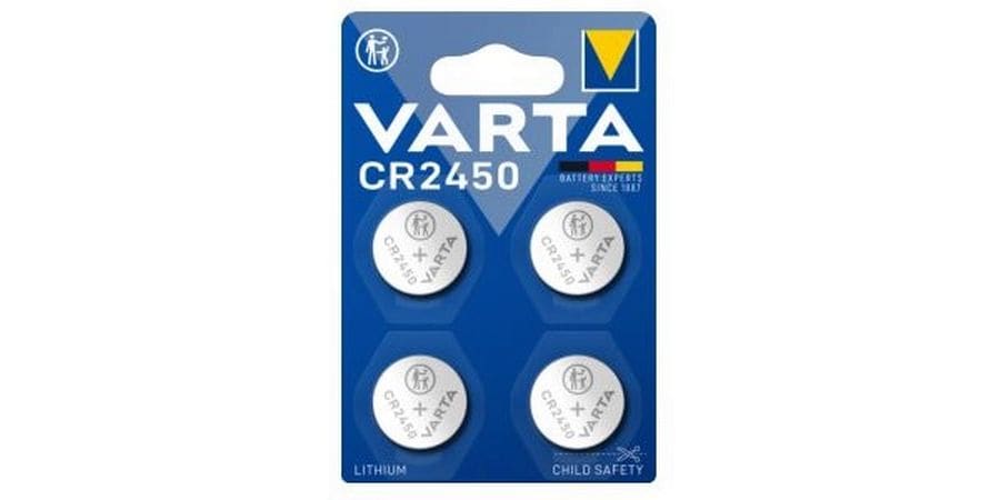 Varta Knopfzelle CR2450 , 4 Stück Varta CR2450 Einwegbatterie Lithium