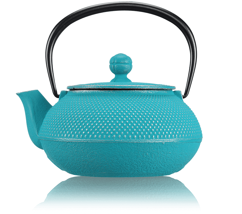 Th&eacute;i&egrave;re fonte Arare 0,55L-Avec Filtre - IWACHU Bleu Turquoise Argent&eacute;