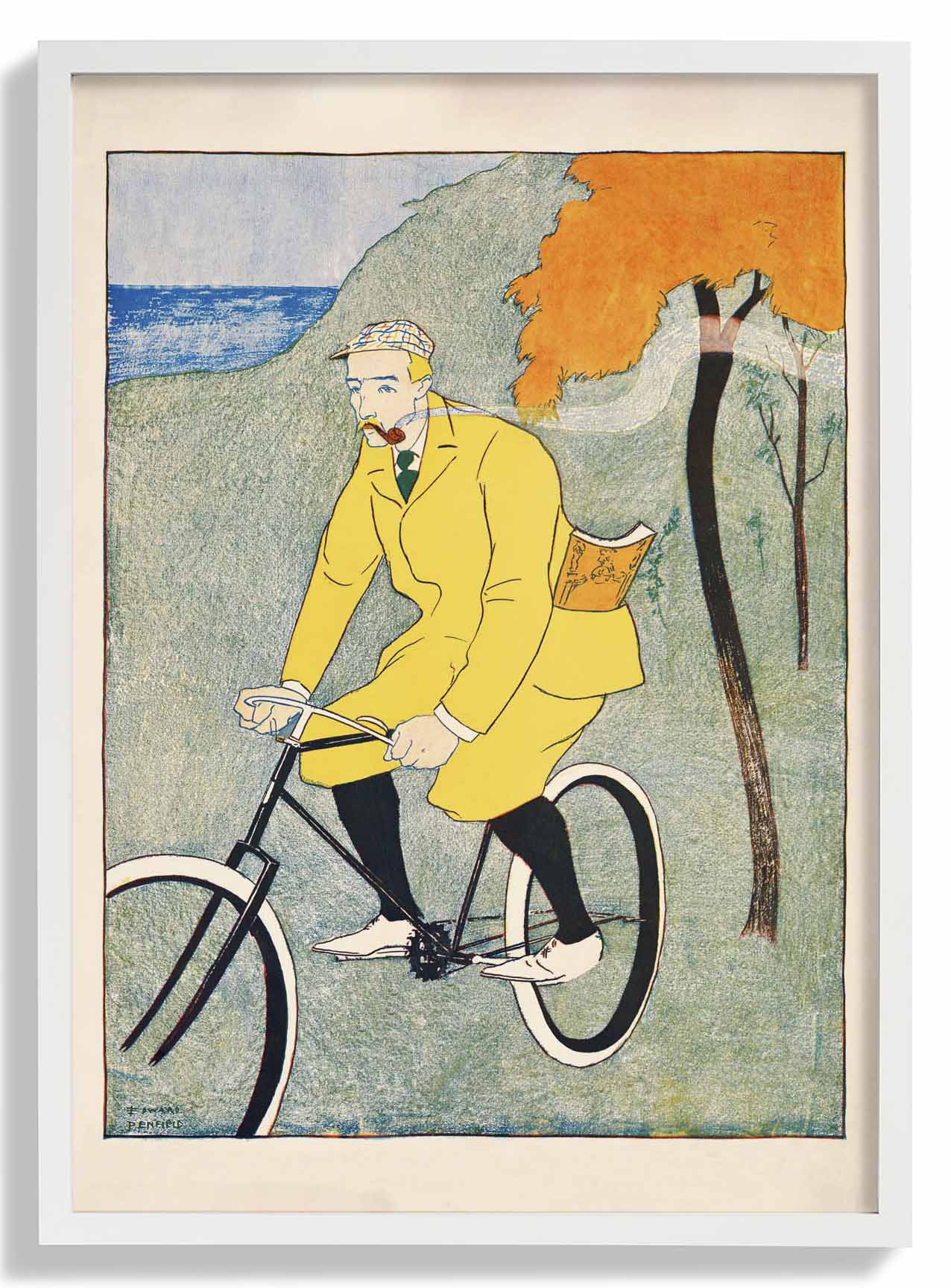 Man Riding Bicycle von Edward Penfield