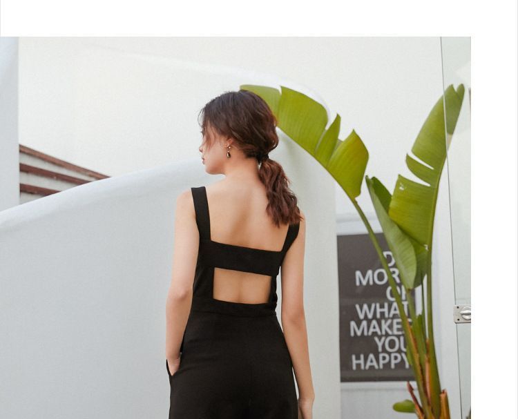 Faiar - Jumpsuit met wijde pijpen en bandjes