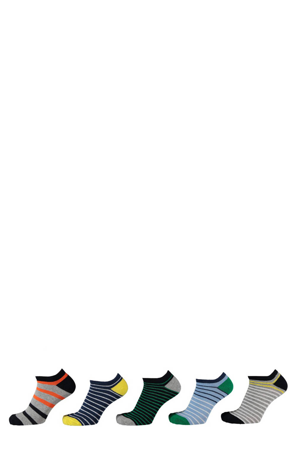 Apollo gestreepte sneakersokken - set van 10 multi