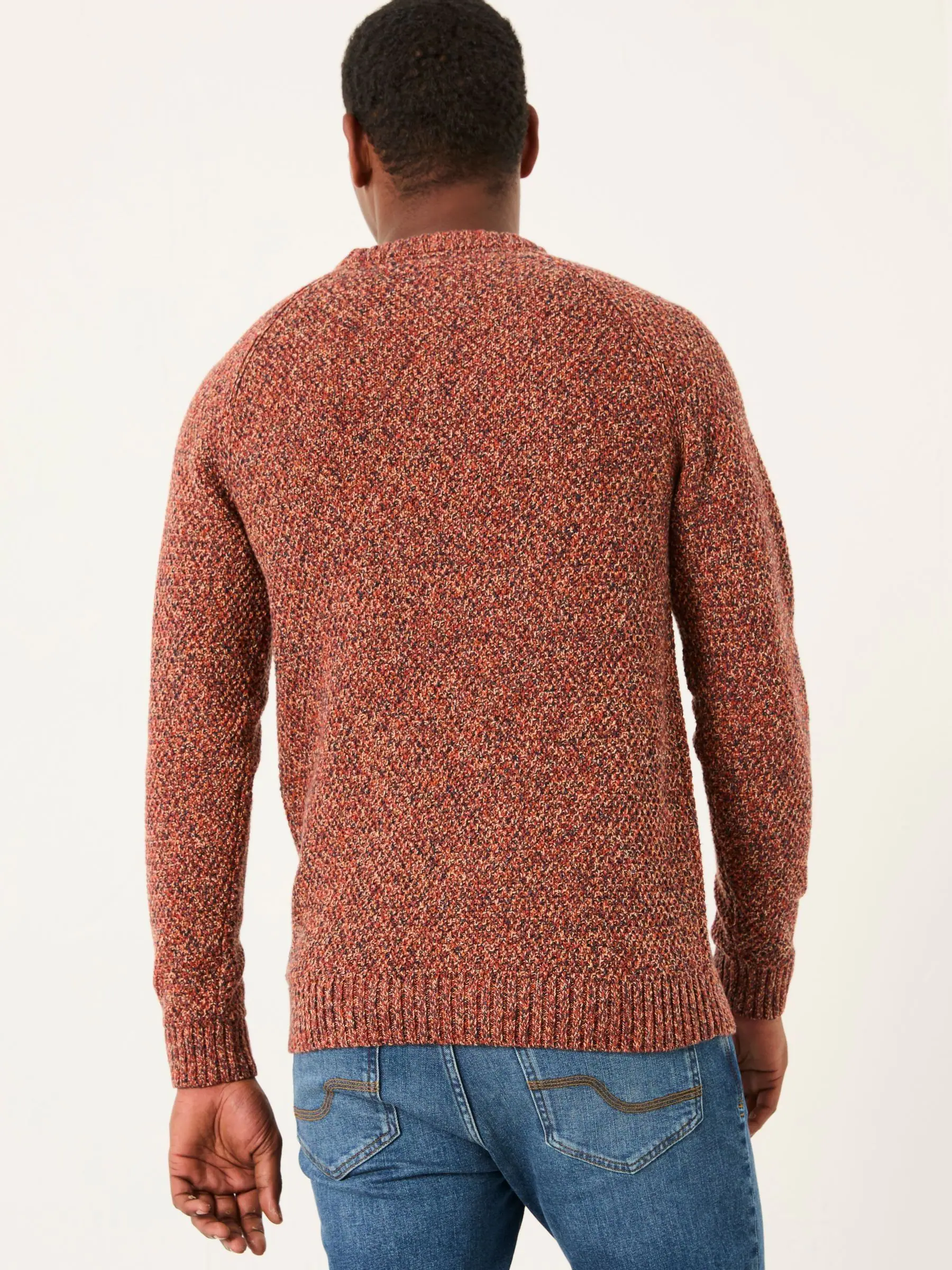 Rood - FatFace Crew Neck Knitted Jumper