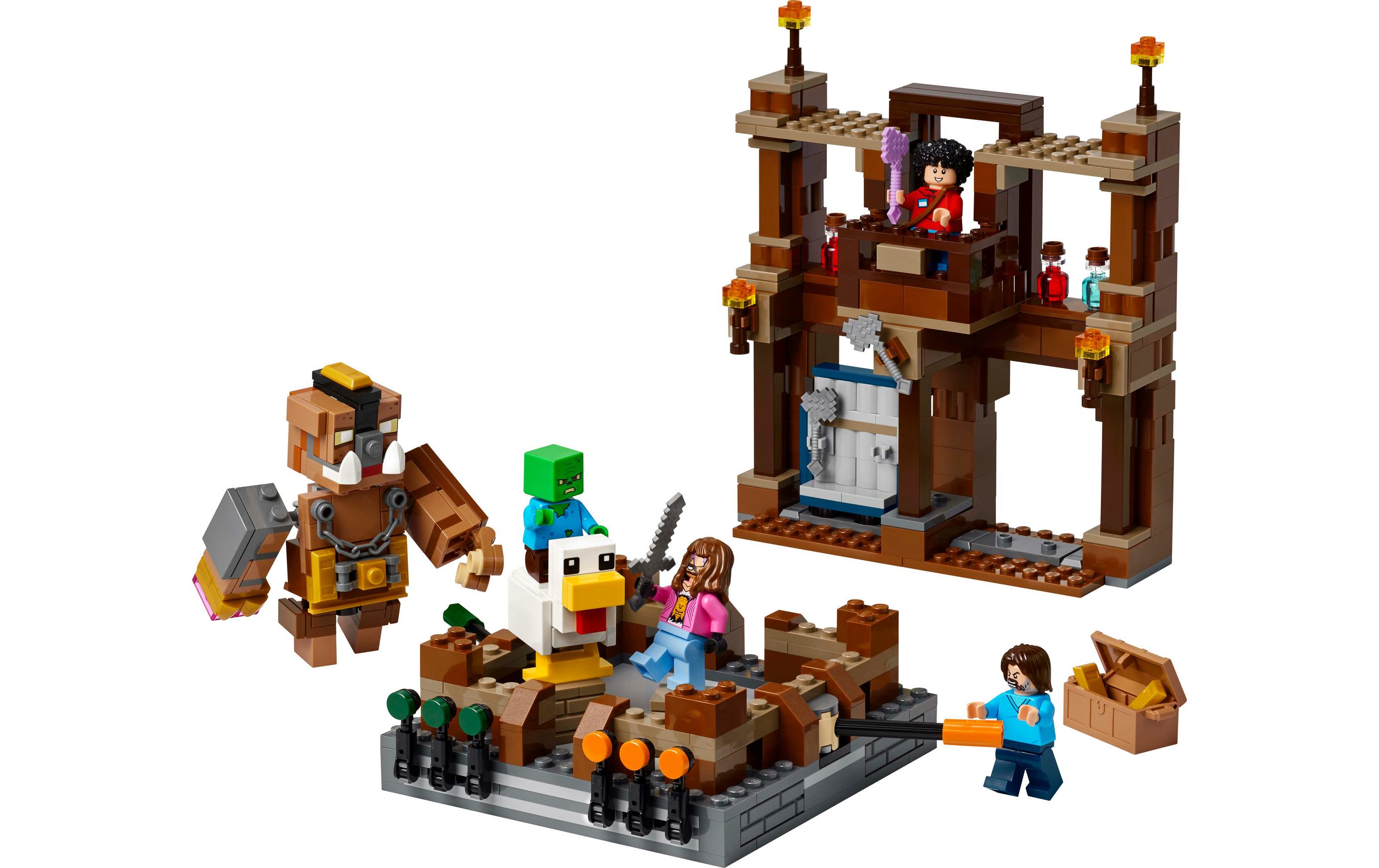 Minecraft Waldanwesen mit Boxring 21272Spielset zum Minecraft Film mit Waldanwesen zum Sammeln