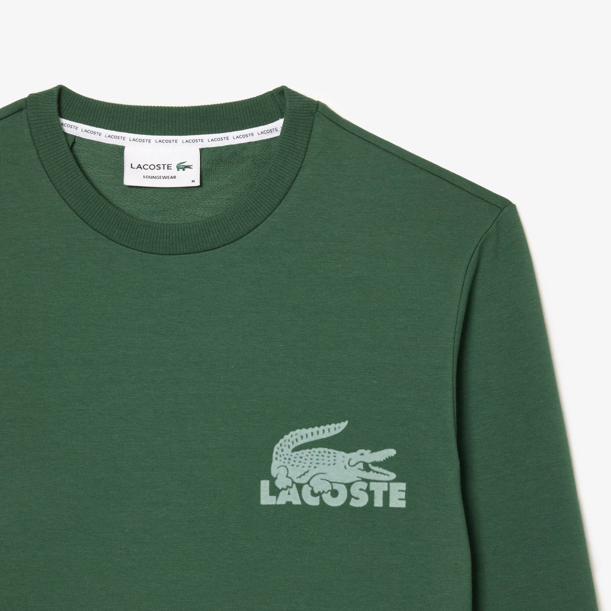 Herren-Sweatshirt aus Baumwoll-Fleece Loungewear - Grün - Lacoste - Herren
