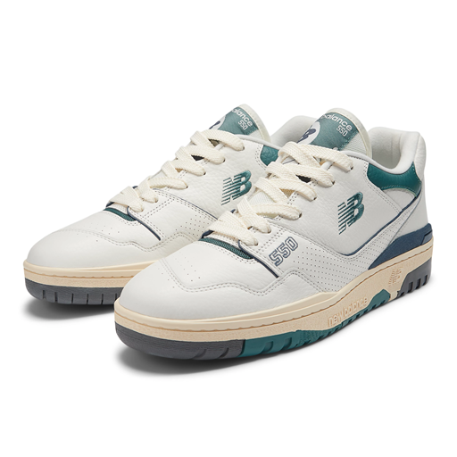 New Balance 550 Sneakers, Sea Salt/New Spruce, 46.5