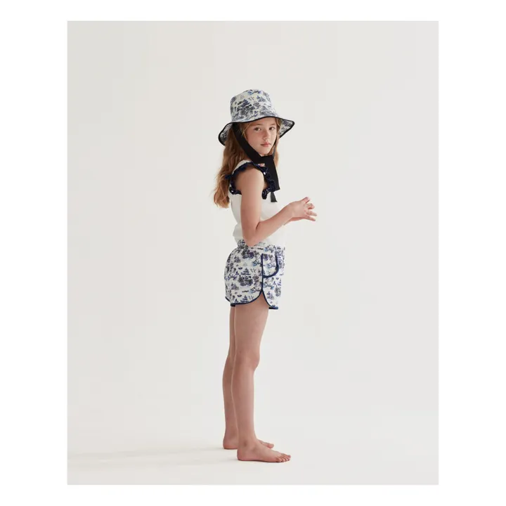 The Middle Daughter Short Fleuri | Bleu