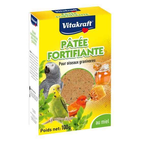 Pâtée fortifiante au miel pour perruche, oiseaux exotique - 100 g