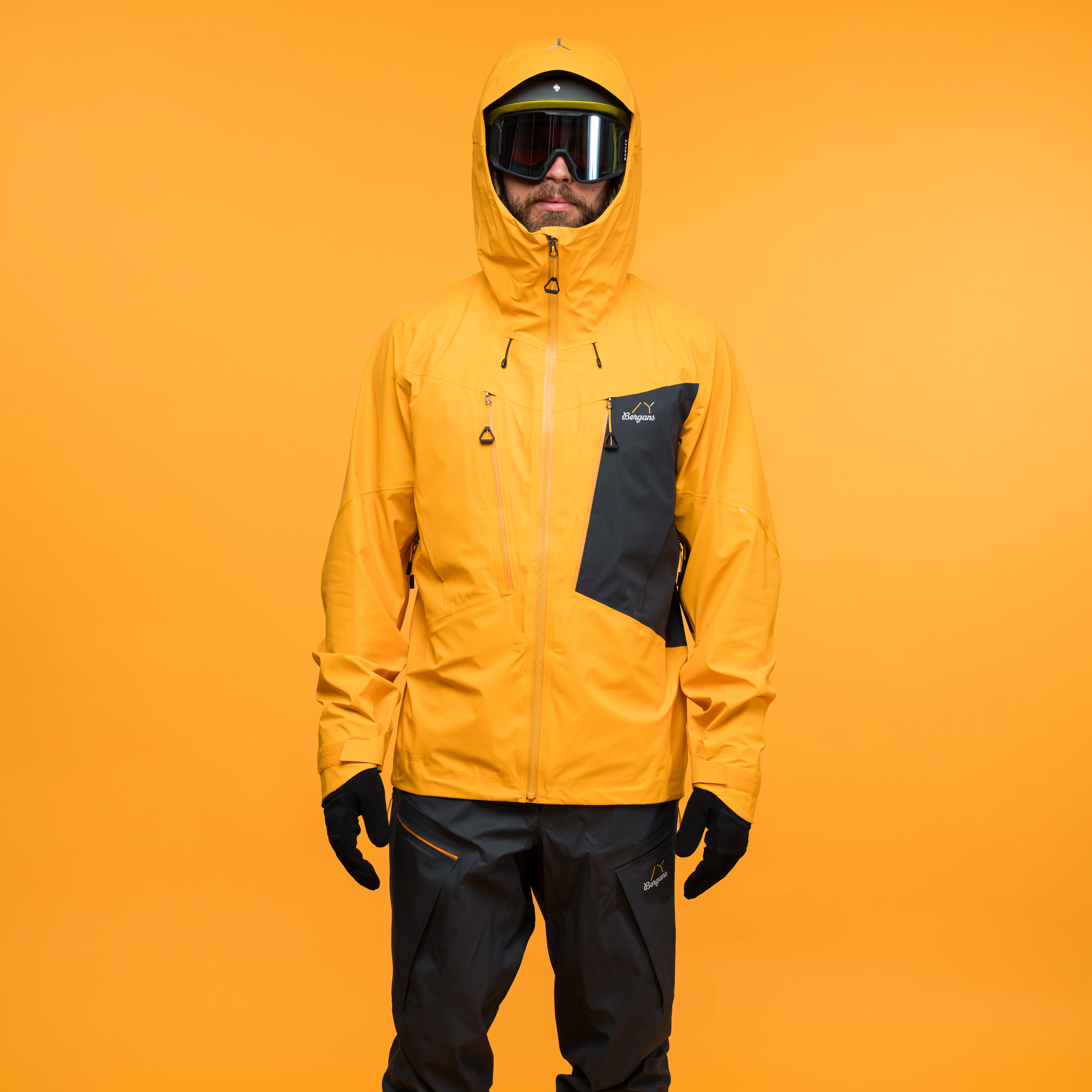Y MountainLine Breathe 3L Shell Jacket Men Mango Yellow