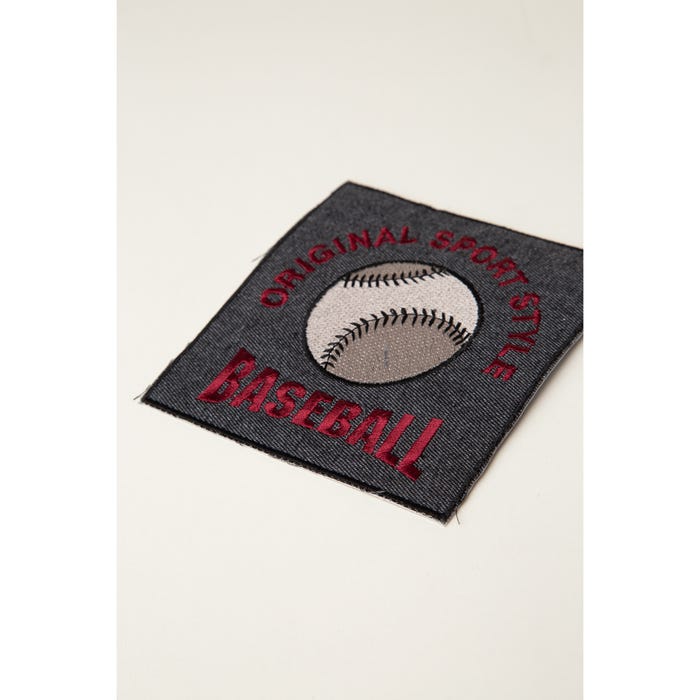 Atelier Veritas-Denim patch met baseball 10x11cm