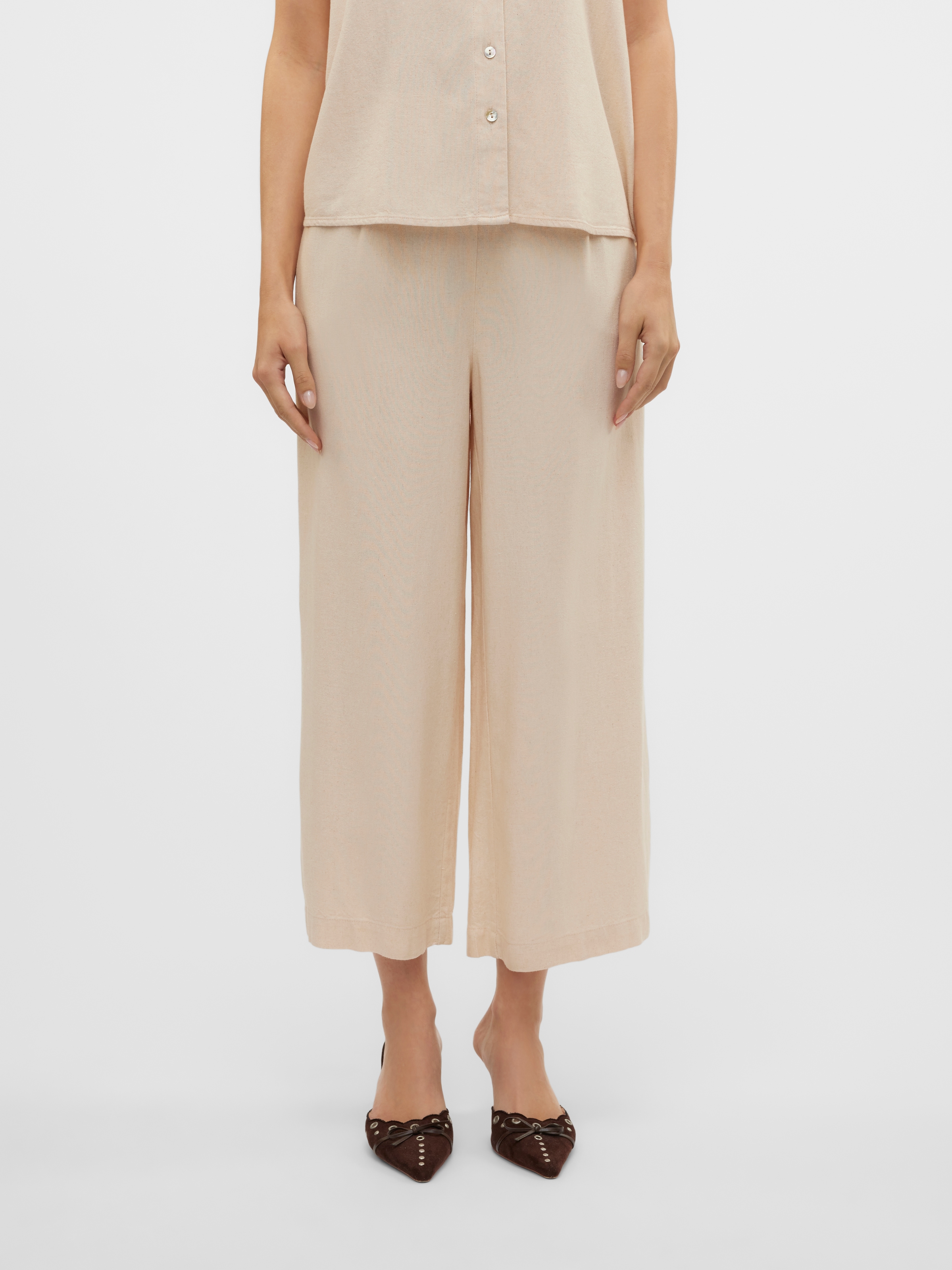 Vero Moda Culotte »VMMYMILO H/W CULOTTE PANT WVN GA«  mit Leinen