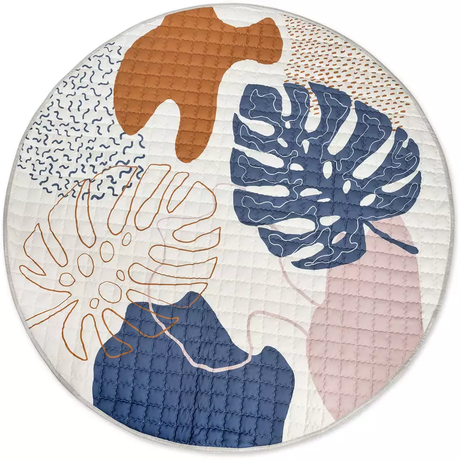 Hakuna Matte Gesteppte Krabbeldecke – Boho Blätter