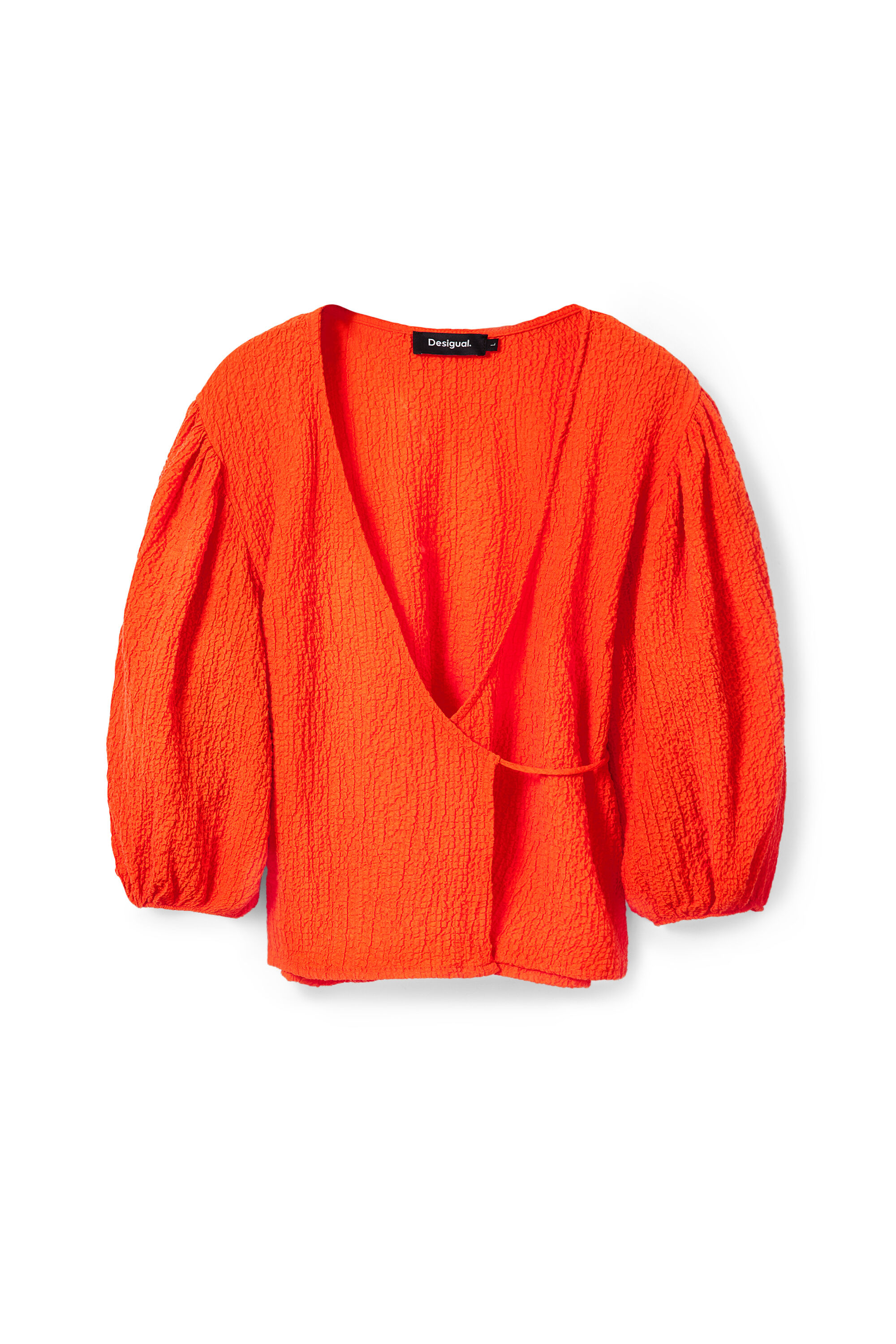 Blouse croisée texturée