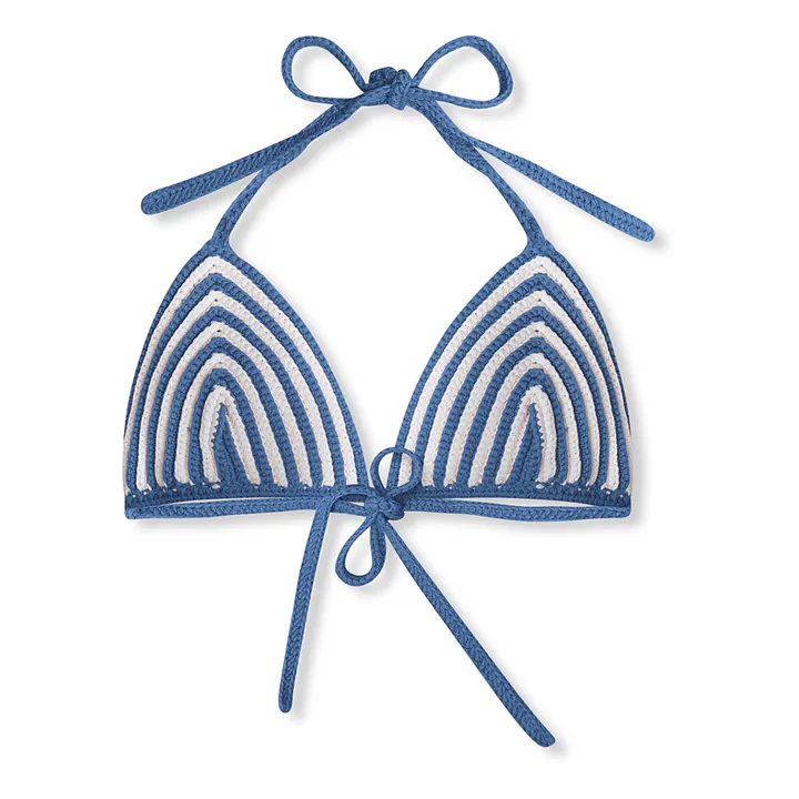 Zulu & Zephyr Haut de Maillot Rayé Crochet | Bleu