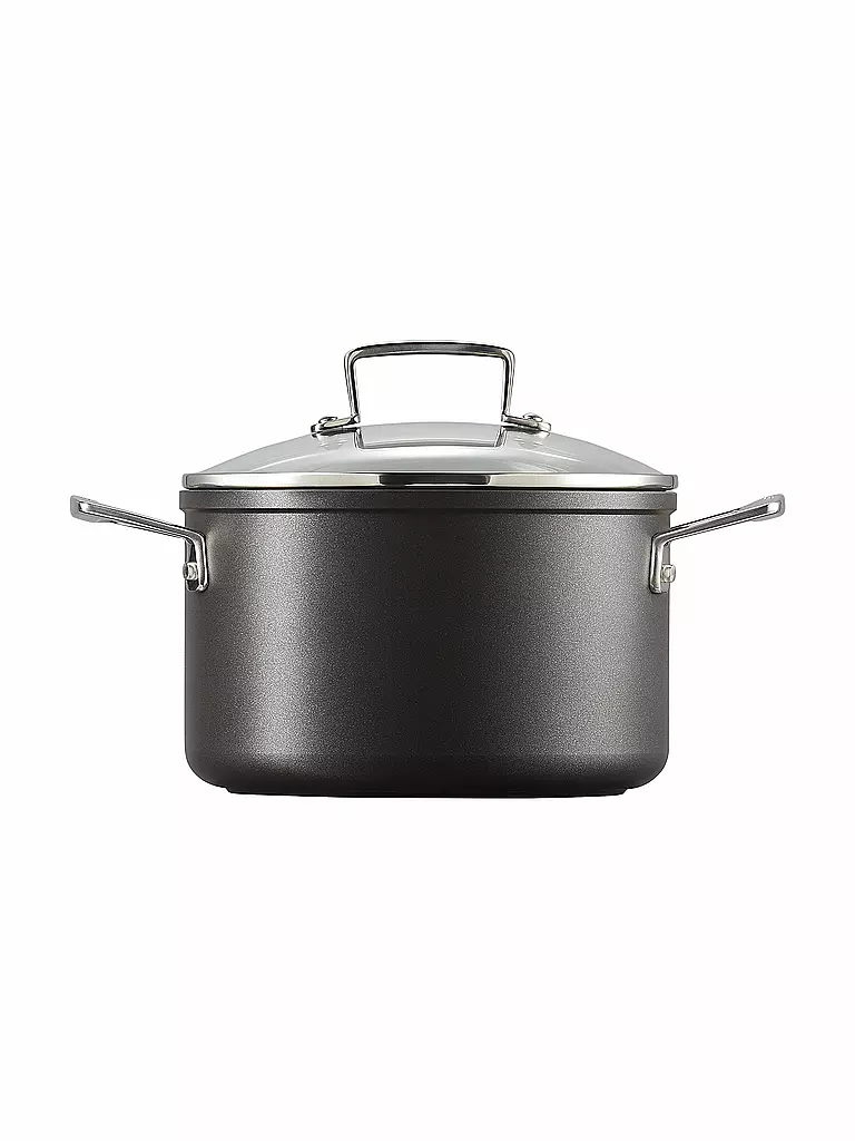 LE CREUSET Aluminium-Antihaft Fleischtopf mit Deckel 20cm/3,8l Schwarz schwarz