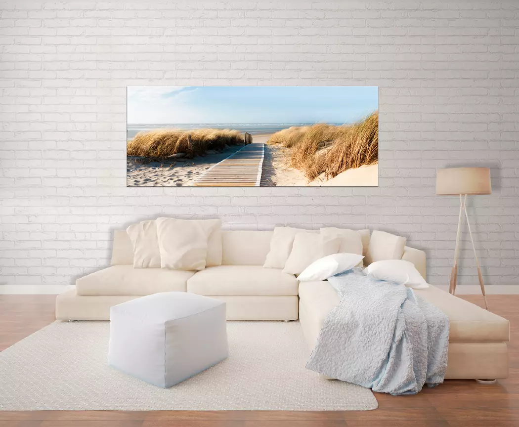 Glasbild 125 x 50 cm Through the Dunes III