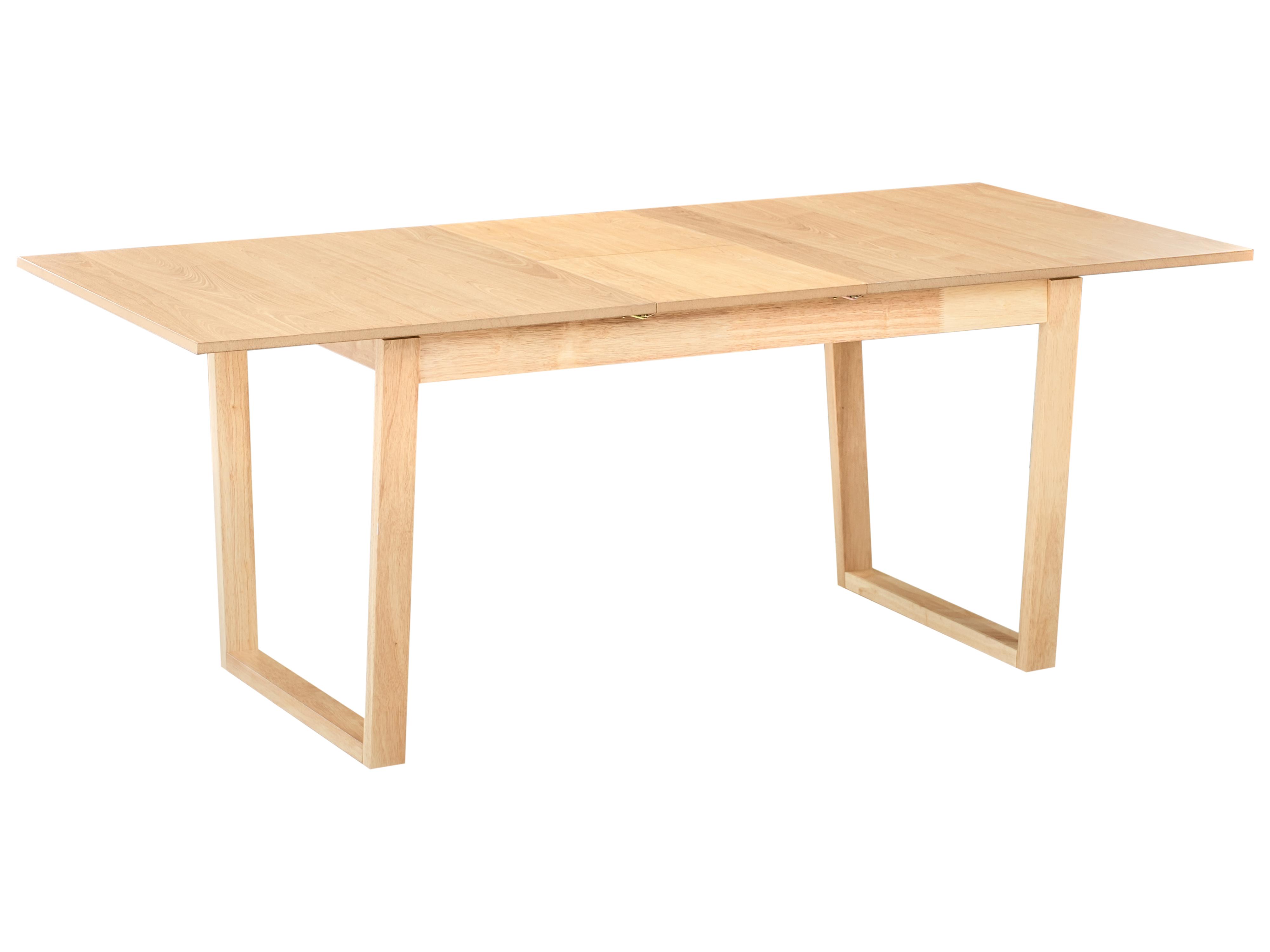 Eettafel uitschuifbaar CAMDEN Licht essenhout 95 cm 160/200 cm