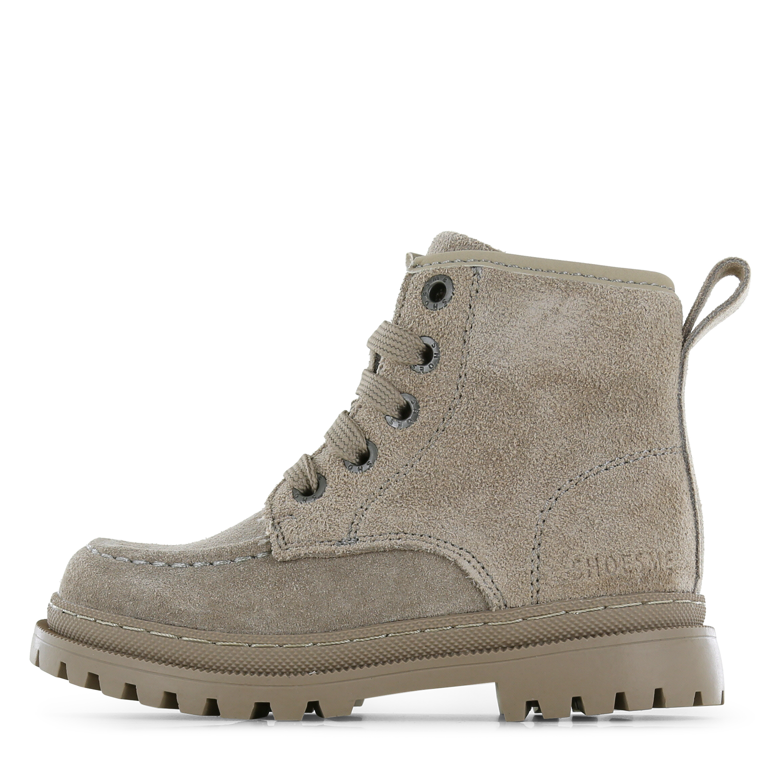 Shoesme taupe midhoge bikerboot Suède | Sale