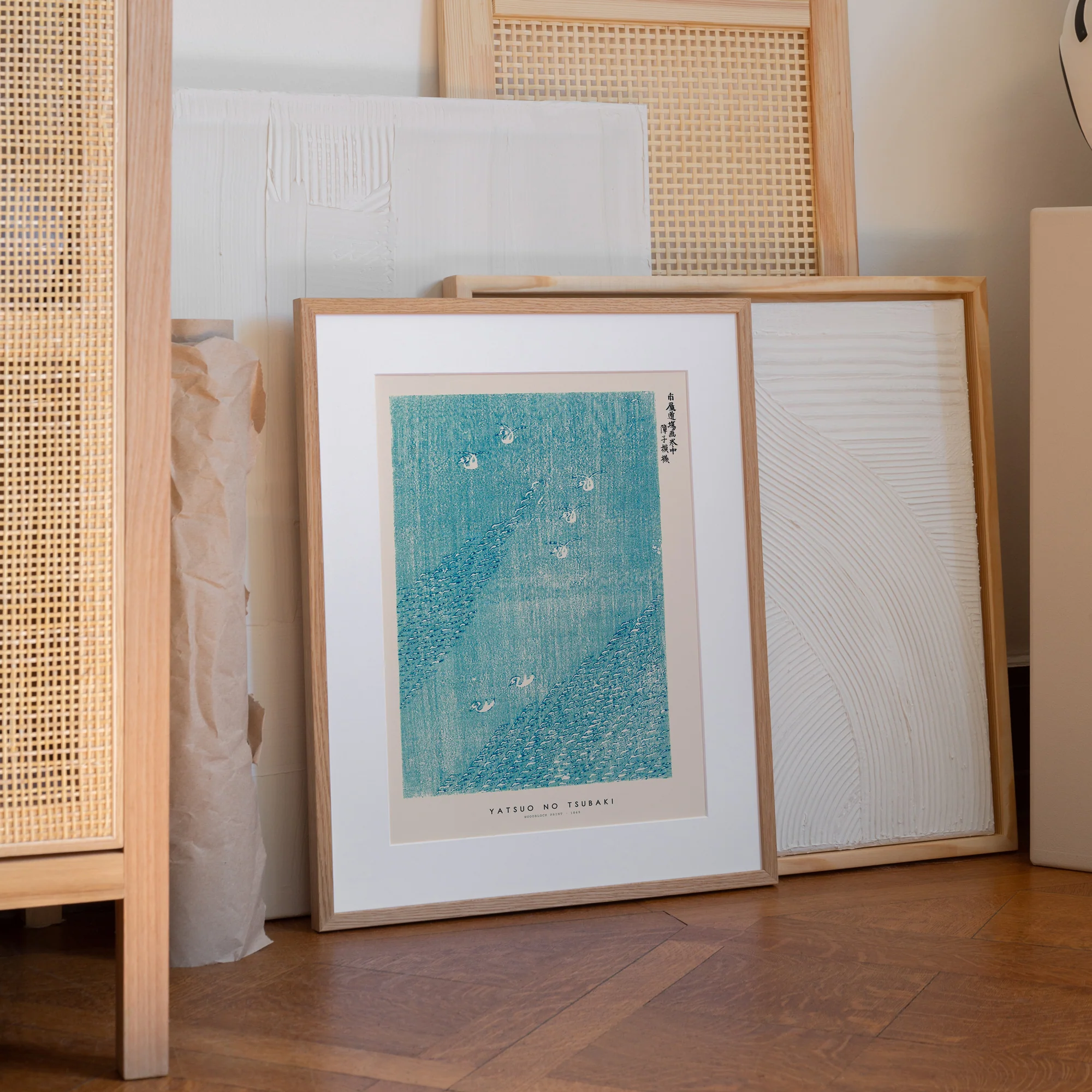 Poster & Frame  PSTR Studio x Japandi plakat - Yatsuo no tsubaki woodblock print i