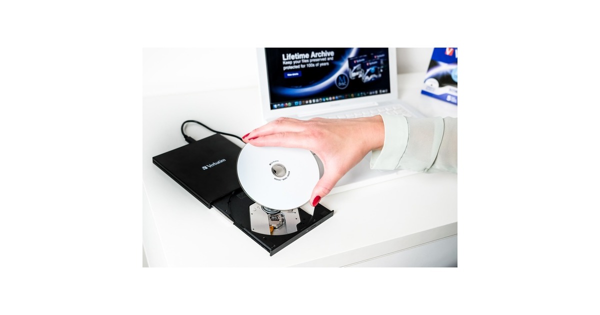 VerbatimExterne slimline CD-DVD brander externe dvd-brander  (USB-C)