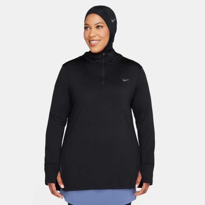 Nike Dame Jakker Dri-FIT Swift Element UV Hooded Half Zip Jacket Sort