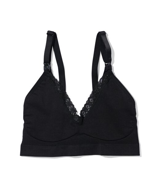 soutien-gorge d'allaitement sans couture microfibre noir
