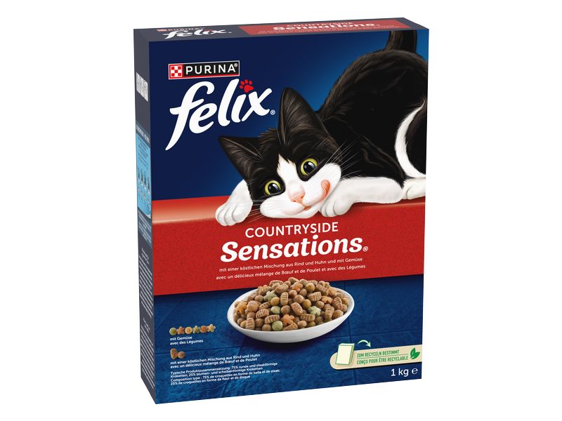 Felix Trockenfutter Sensations Fleisch, 1 kg Felix Sensations Fleisch 1 kg