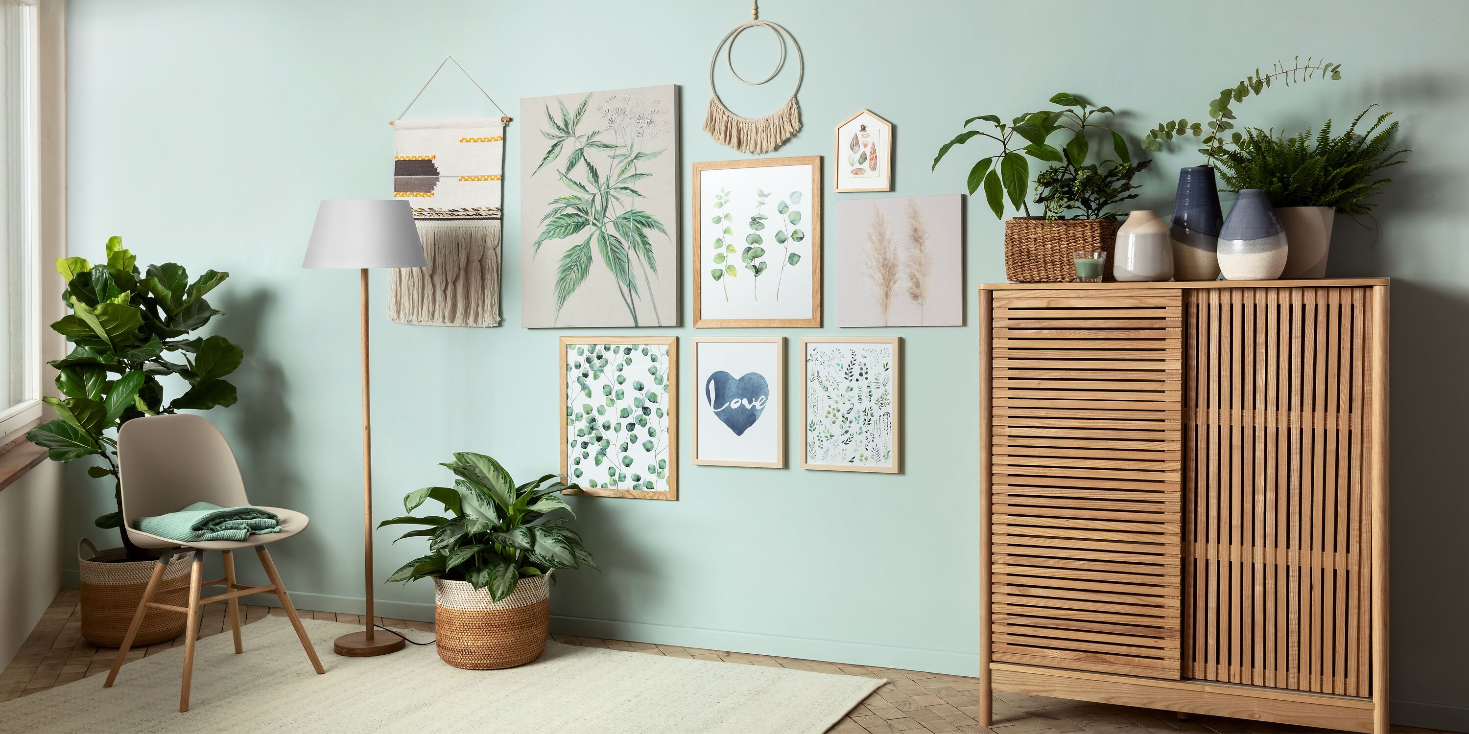 MIX&MATCH SIMPLEX III Stehleuchtenfuss - Natur / B: 23.0 cm x T: 23.0 cm x H: 136.0 cm
