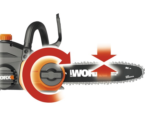 WORX 20V 25cm snoerloze kettingzaag WG322E.9 + GRATIS bonusartikel: 20V accu WA3644 (4,0Ah)