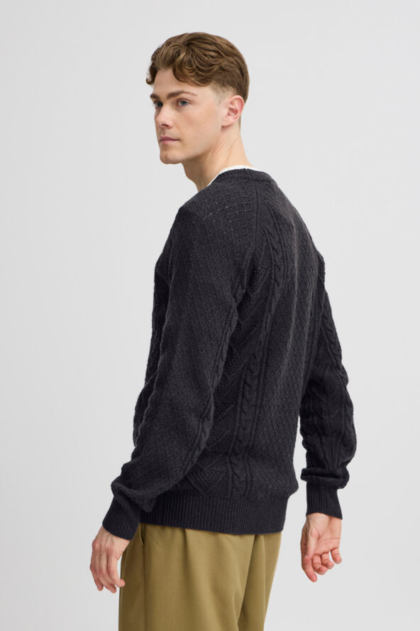 Casual Friday CFKRISTIAN crew neck cable knit Dark navy