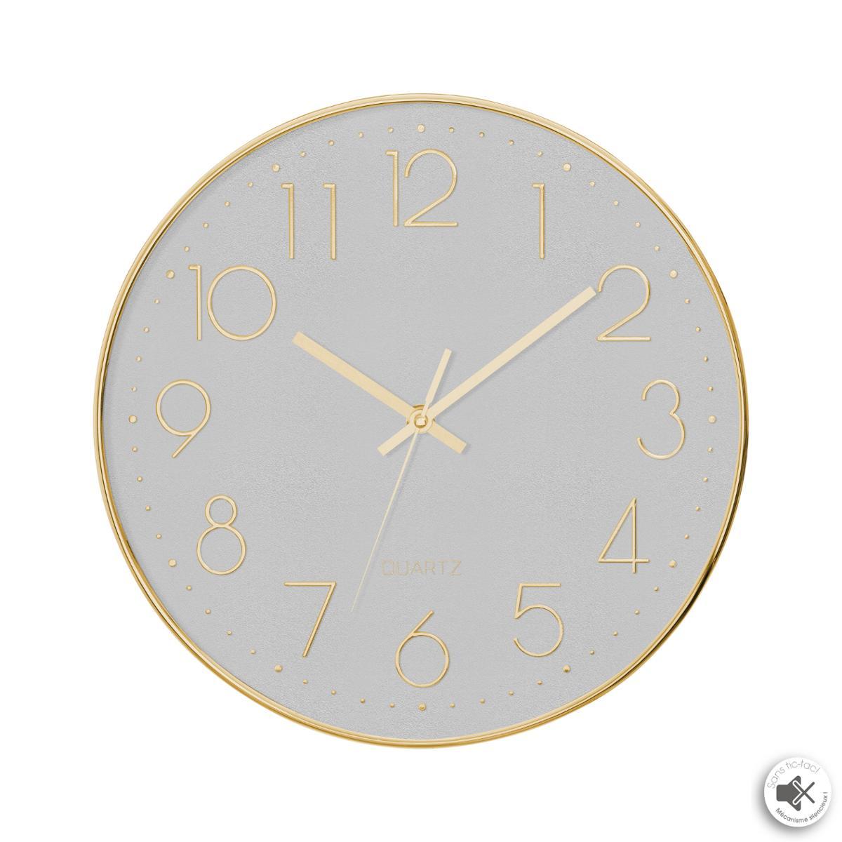 PENDULE SILENCE GOLD D.30CM