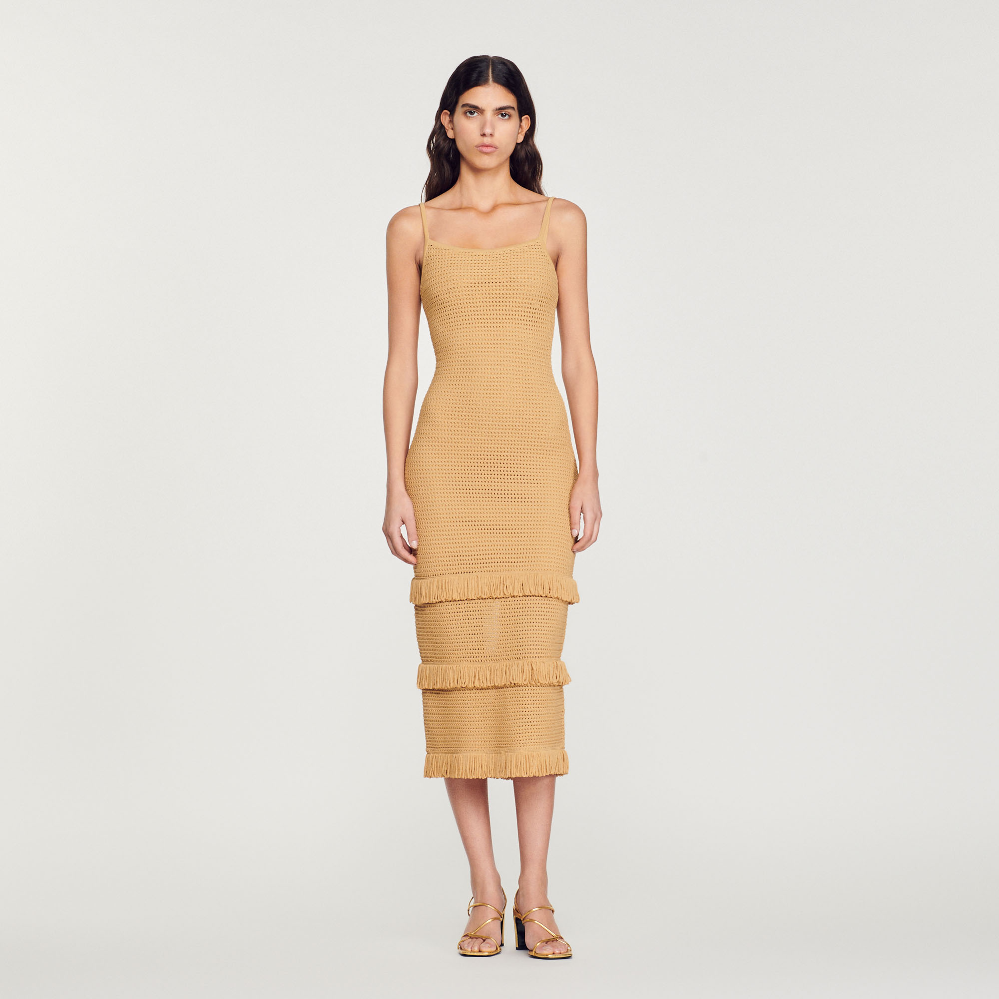 Robe midi en maille