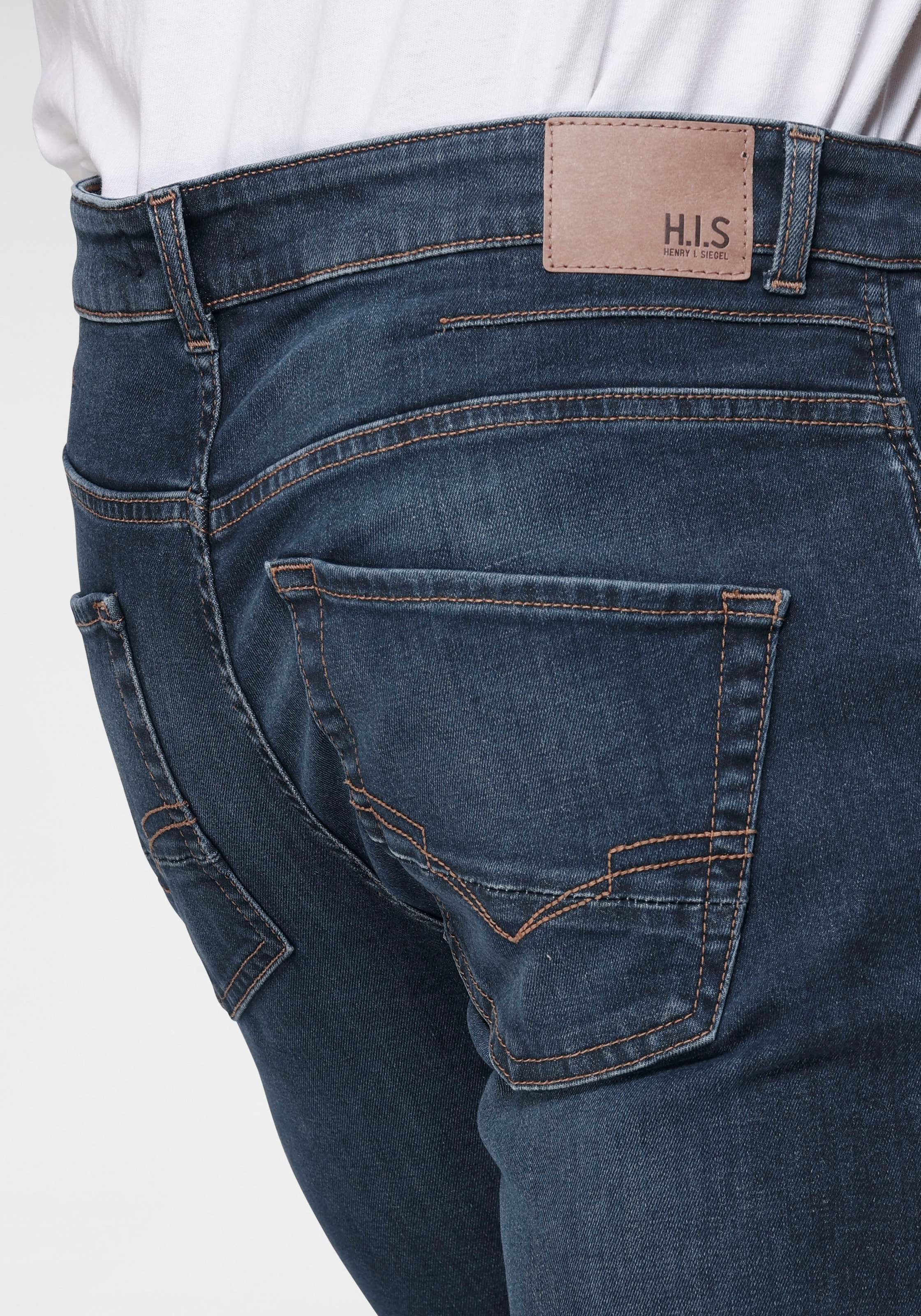 H.I.S Straight-Jeans »DALE«, gerades Bein,  mit Used-Effekten,  niedrige Leibhöhe