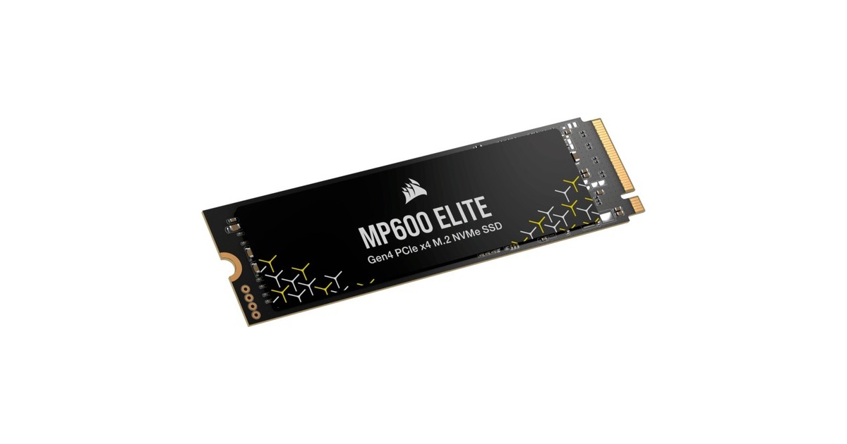 CorsairMP600 ELITE 2 TB SSD  (Zwart, CSSD-F2000GBMP600ENH, PCIe Gen 4.0 x4, NVMe 1.4, M.2 2280)